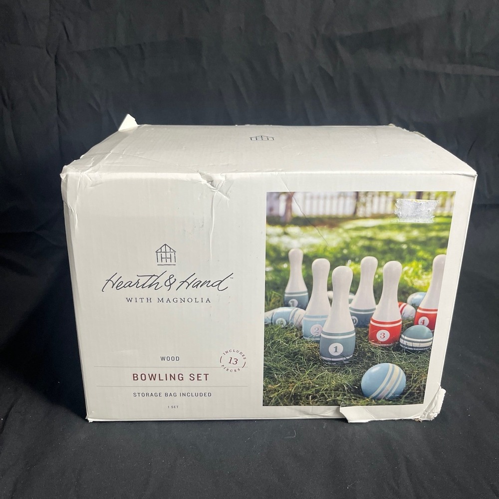 Hearth & Hand with Magnolia Wooden Lawn Bowling Set - Picture 5 of 11